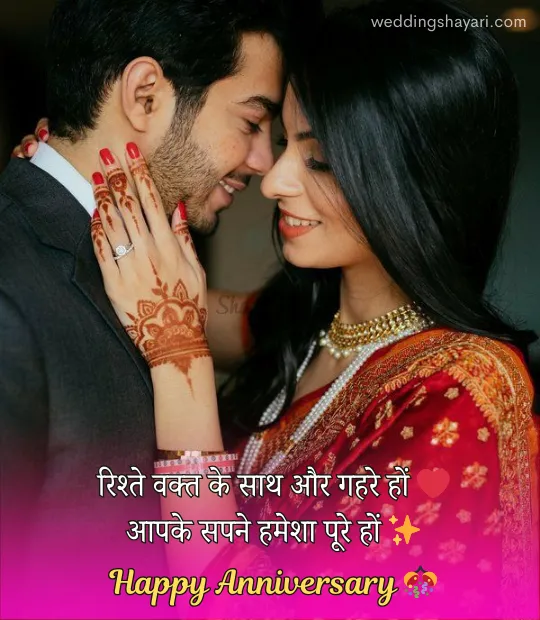 Happy Wedding Anniversary Wishes Hindi
